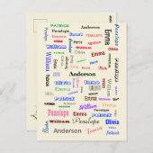 Word Cloud Custom Unique voor kerstfamilie Briefkaart (Voorkant / Achterkant)