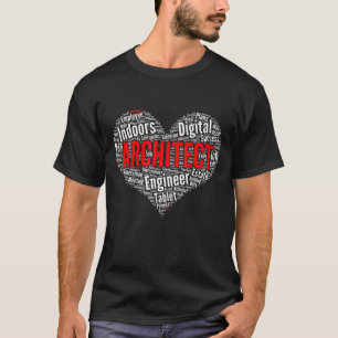 Word Cloud Design voor Architect T-shirt