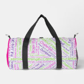 Word Cloud Fitness, oefening Duffle Bag Plunjezak (Voorkant)