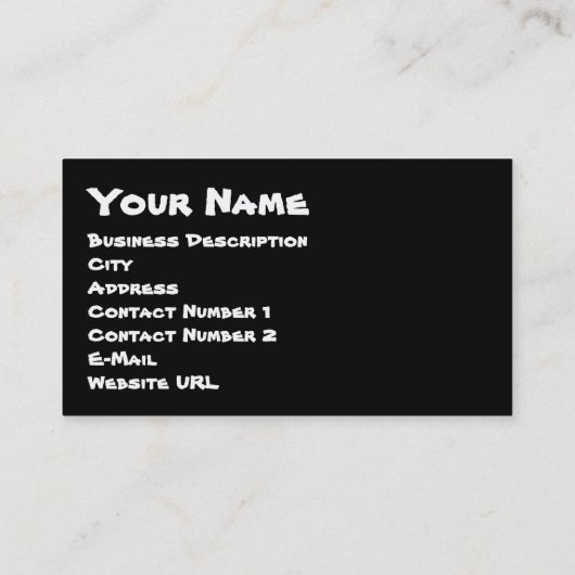 Word Cloud Flowers Visitekaartje (Achterkant)