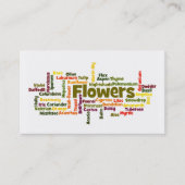 Word Cloud Flowers Visitekaartje (Voorkant)