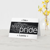 Word Cloud Greeting Kaart (Gele Bloem)