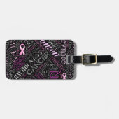 Word Cloud ID261 voor borstkanker Bagagelabel (Voorkant horizontaal)