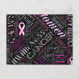 Word Cloud ID261 voor borstkanker Briefkaart
