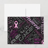 Word Cloud ID261 voor borstkanker Briefkaart (Voorkant / Achterkant)