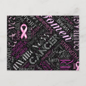 Word Cloud ID261 voor borstkanker Briefkaart (Voorkant)