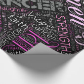 Word Cloud ID261 voor borstkanker Cadeaupapier (Hoek)