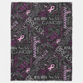 Word Cloud ID261 voor borstkanker Fleece Deken (Voorkant)