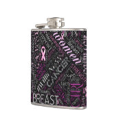 Word Cloud ID261 voor borstkanker Heupfles (Links)