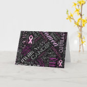 Word Cloud ID261 voor borstkanker Kaart (Gele Bloem)