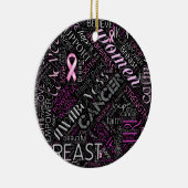 Word Cloud ID261 voor borstkanker Keramisch Ornament (Rechts)