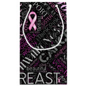 Word Cloud ID261 voor borstkanker Klein Cadeauzakje (Achterkant)