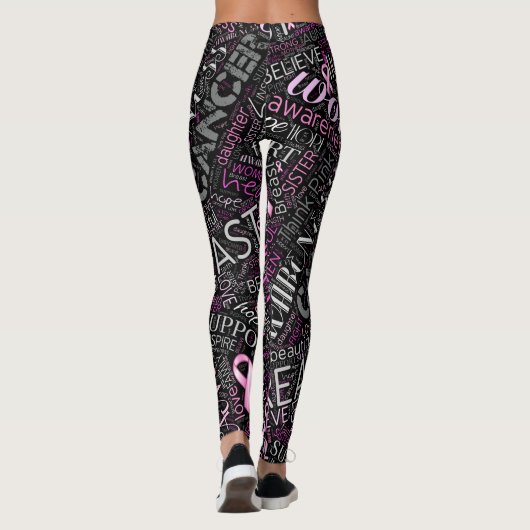 Word Cloud ID261 voor borstkanker Leggings (Achterkant)