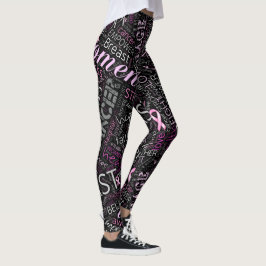 Word Cloud ID261 voor borstkanker Leggings