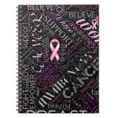 Word Cloud ID261 voor borstkanker Notitieboek (Voorkant)