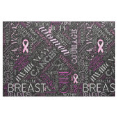 Word Cloud ID261 voor borstkanker Stof (Fat Quarter)