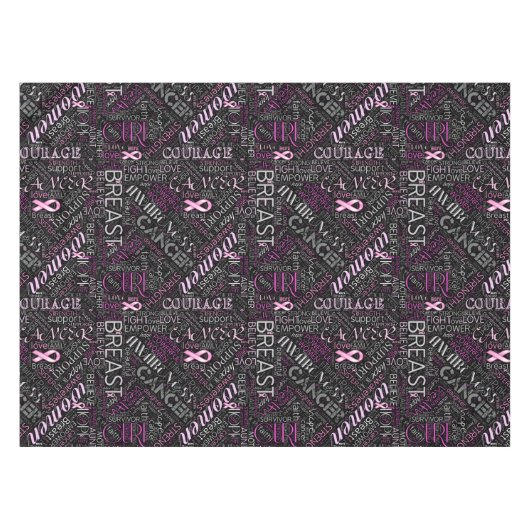 Word Cloud ID261 voor borstkanker Tafelkleed (Voorkant (Horizontaal))