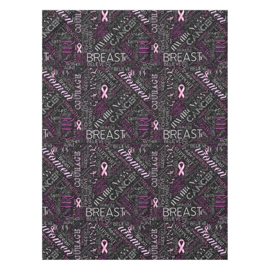 Word Cloud ID261 voor borstkanker Tafelkleed (Voorkant)