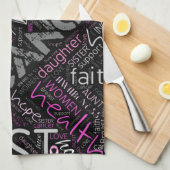 Word Cloud ID261 voor borstkanker Theedoek (Quarter Fold)