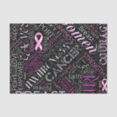 Word Cloud ID261 voor borstkanker Tissuepapier (Voorkant)