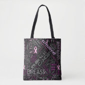 Word Cloud ID261 voor borstkanker Tote Bag (Voorkant)