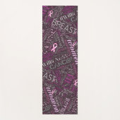 Word Cloud ID261 voor borstkanker Yogamat (Voorkant)