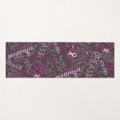 Word Cloud ID261 voor borstkanker Yogamat (Voorkant (horizontaal))