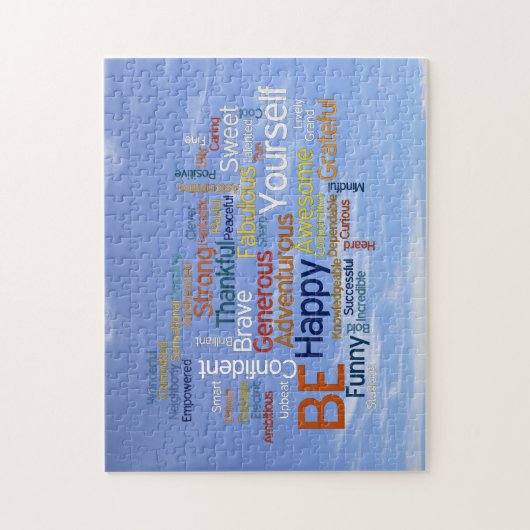 Word Cloud in Blue Sky Inspire Legpuzzel (Verticaal)