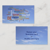 Word Cloud in Blue Sky Inspire Visitekaartje (Voorkant / Achterkant)