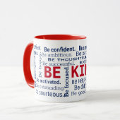 Word Cloud inspirerend woorden Mok (Voorkant links)