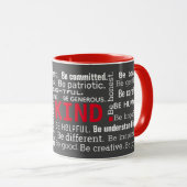 Word Cloud inspirerend woorden op grijs Mok (Voorkant rechts)