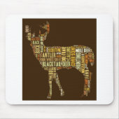 Word Cloud jagen Muismat (Voorkant)