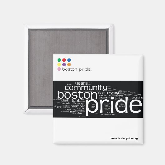 Word Cloud Magnet Square (Voorkant / Achterkant)