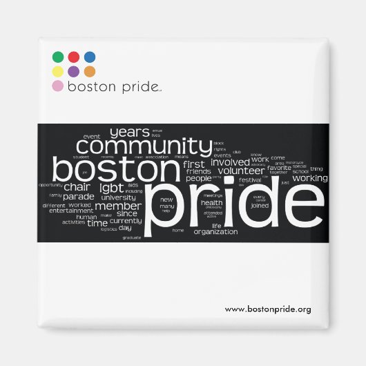 Word Cloud Magnet Square (Voorkant)