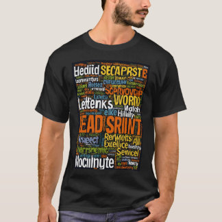Word cloud met gebruik van meerdere kleuren t-shirt
