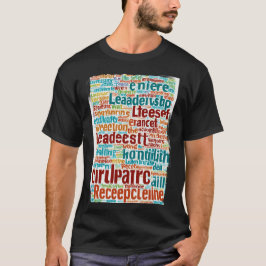 Word cloud met gebruik van meerdere kleuren t-shirt