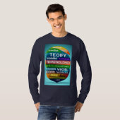 Word Cloud met Oracle basic full sleeve T-shirt (Voorkant volledig)