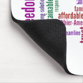 Word Cloud Mousepad Muismat (Hoek)