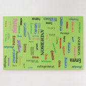 Word Cloud Name Collage Amazing Family Legpuzzel (Horizontaal)