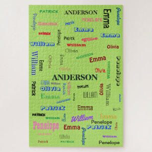 Word Cloud Name Collage Amazing Family Legpuzzel