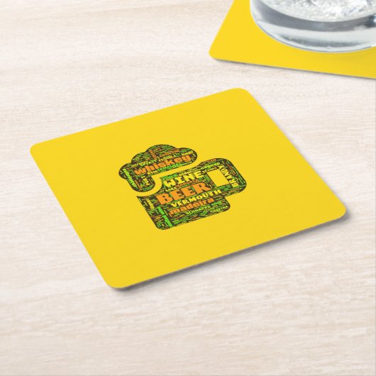 Word Cloud Onderzetter (Schuin)