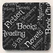 Word Cloud over boeken Bier Onderzetter (Voorkant)