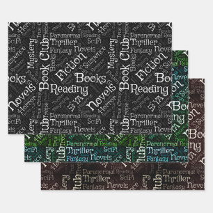 Word Cloud over boeken Inpakpapier Vel