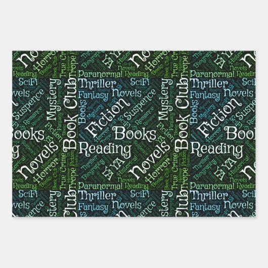 Word Cloud over boeken Inpakpapier Vel (Voorkant 3)