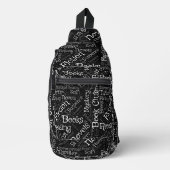 Word Cloud over boeken Sling Bag (Voorkant)