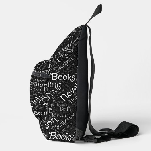 Word Cloud over boeken Sling Bag (Rechts)