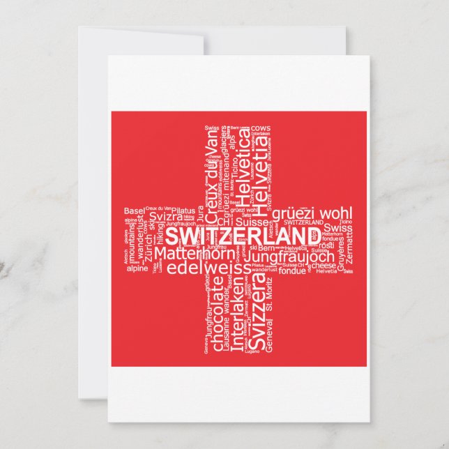 Word Cloud over Zwitserland (Voorkant)