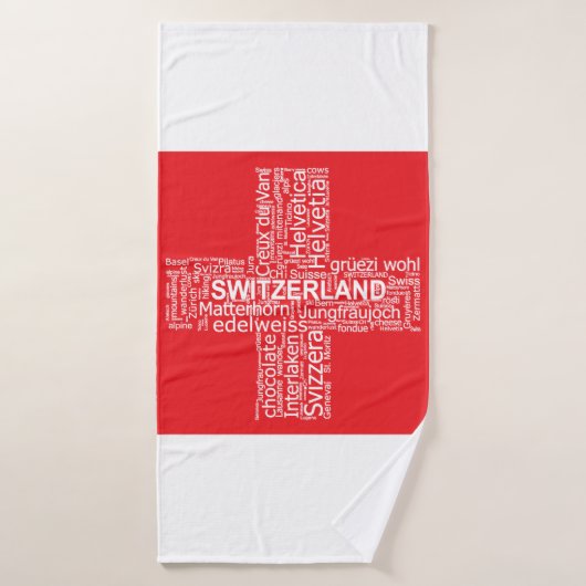 Word Cloud over Zwitserland Badhanddoek (Badhanddoek)