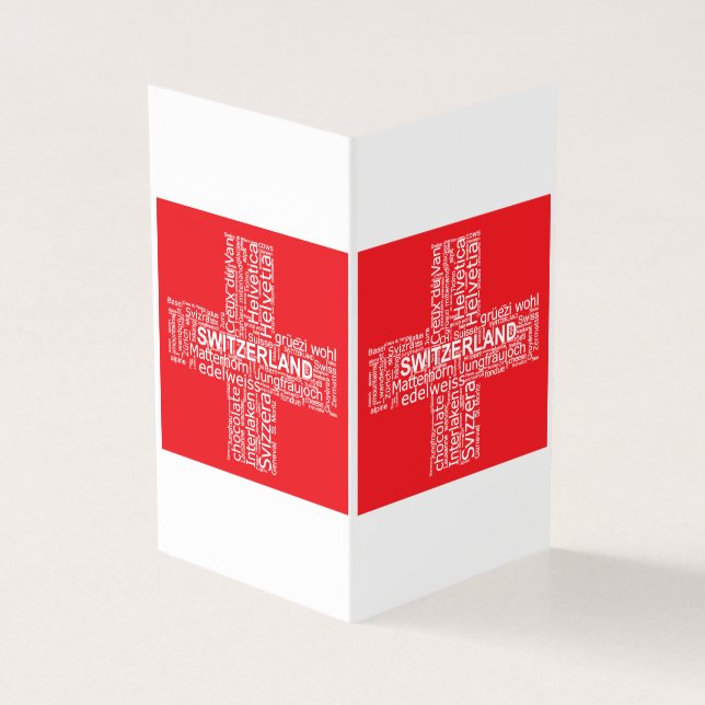 Word Cloud over Zwitserland Kaart (Buitenkant)