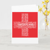 Word Cloud over Zwitserland Kaart (Gele Bloem)